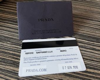 vintage prada logo|prada authenticity card.